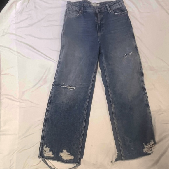 Free People Distressed Loose Denim - Picture 1 of 3